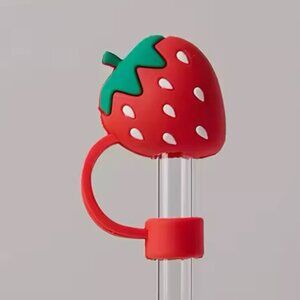 Red Strawberry Straw Cover Cap for Stanley Cup 10mm